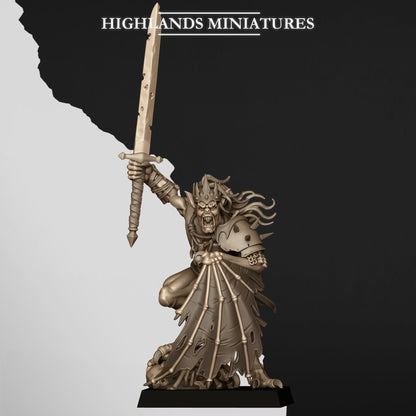 Ghoul King, front view from the right, Highlands Miniatures render