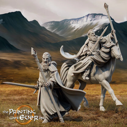 Gollnir the Wise – On Foot and Mounted | Last Stand | MESBG | The Printing Goes Ever On