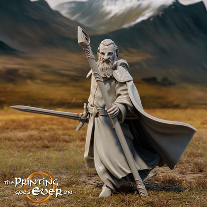 Gollnir the Wise – On Foot and Mounted | Last Stand | MESBG | The Printing Goes Ever On