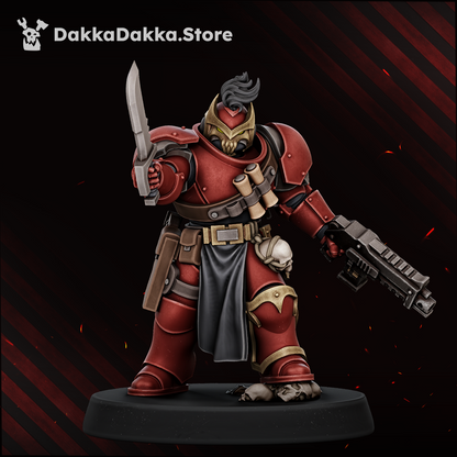 Assembled Great Vortex Knight with knife and heavy pistol, Dakka Dakka Store render