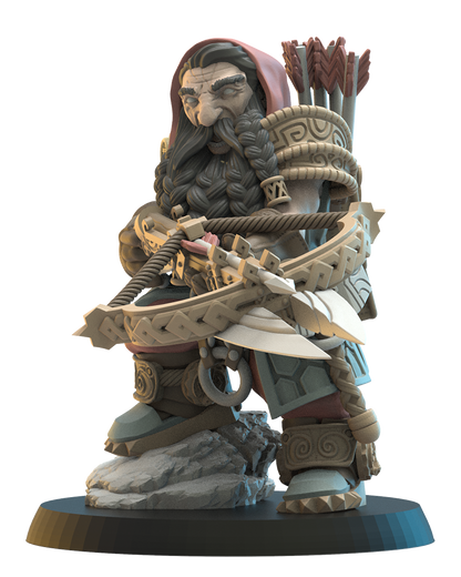 Harald, Armbrøst Hero | Niavellir Dwarves | Lost Kingdom Miniatures