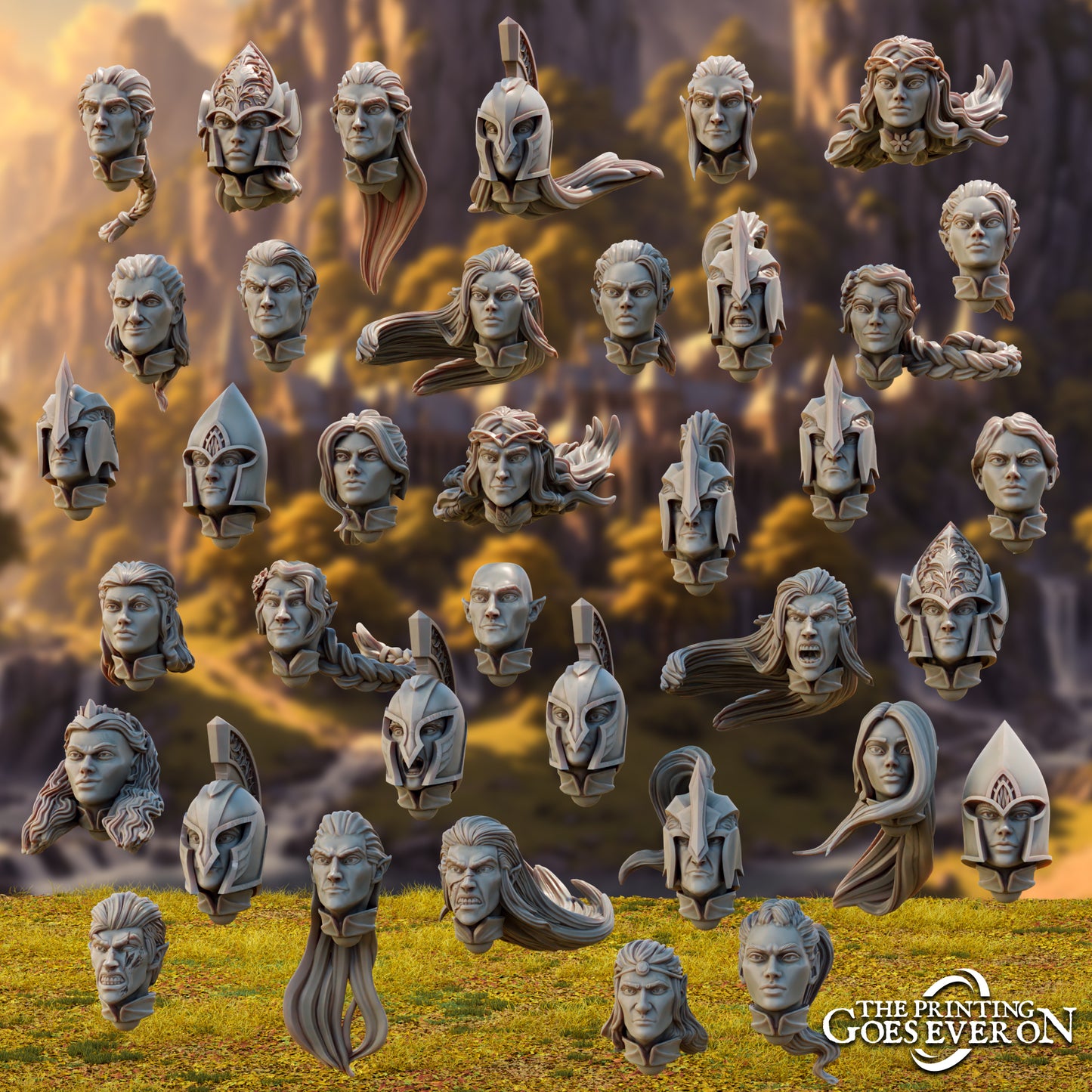 Bits - Elven Heads | Tales of the Elven Kingdom | The Printing Goes Ever On