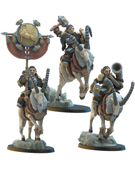 Heiðrun Regiment Command Group | Niavellir Dwarves | Lost Kingdom Miniatures