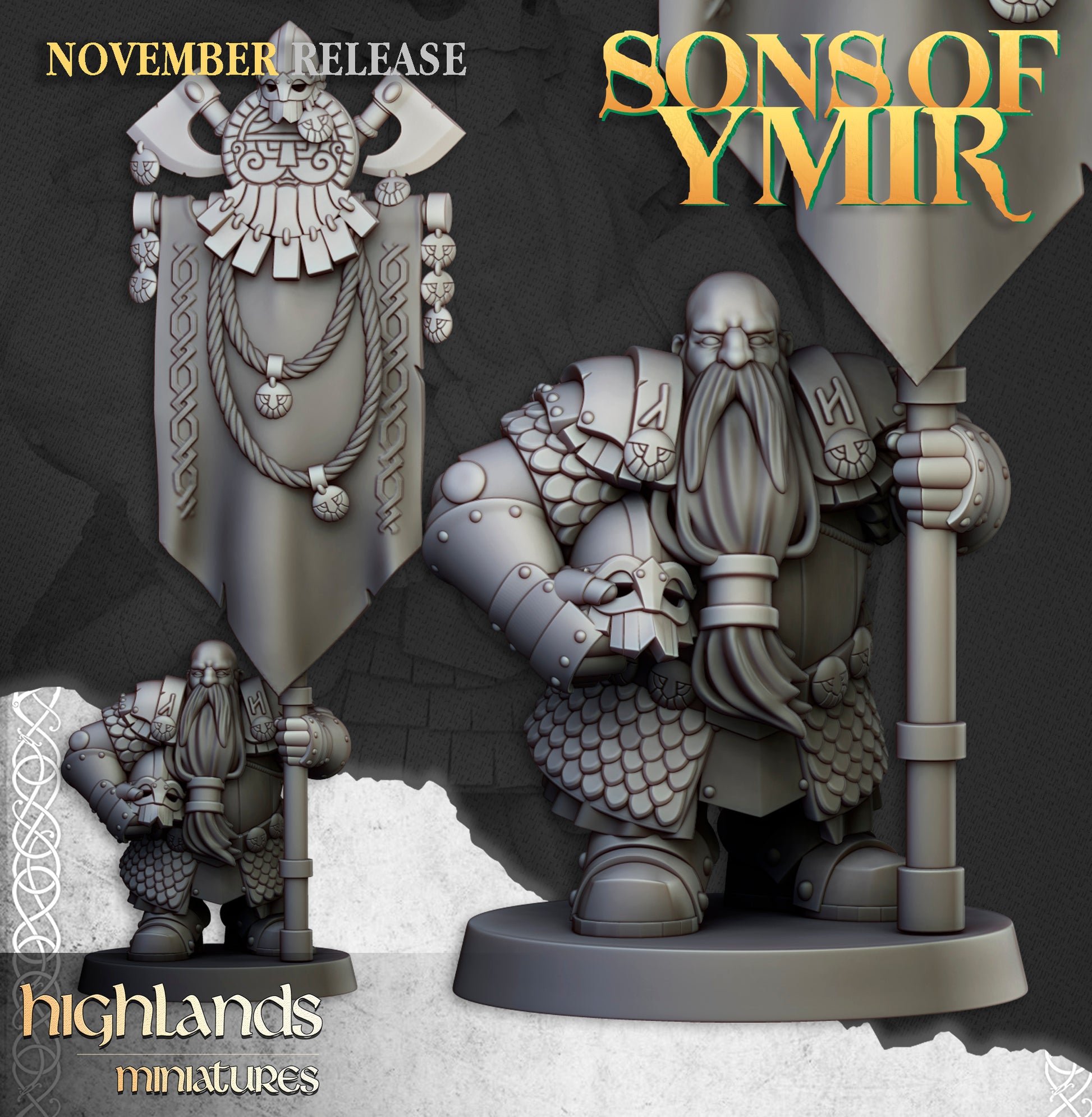 Dwarf Huscarls Bannerman