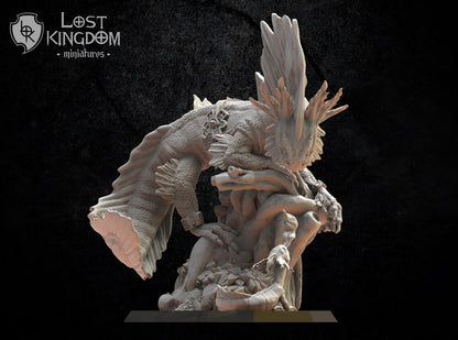Tlemiahuatl with Baby | Saurian Ancients | Lost Kingdom Miniatures |