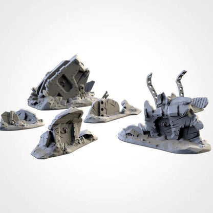 Crashed Vehicles | Scatter Terrain | Txarli Factory  | Table Top Gaming