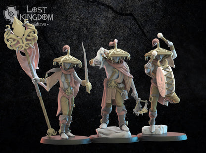 Akkorokamui Corsairs Command Group | Night Elves / Dark Elves | Lost Kingdom Miniatures | Tabletop Gaming | Pathfinder