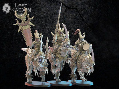 Nightfall Knights on Kyōryū Command Group | Night Elves / Dark Elves | Lost Kingdom Miniatures | Tabletop Gaming | Pathfinder