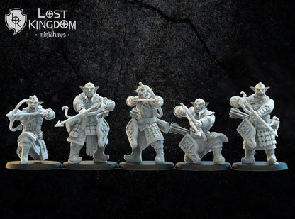 Mongobbo Bowmen on foot |Greenskins | Infernal Dwarves | Lost Kingdom Miniatures |