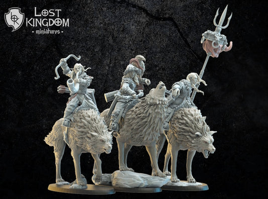 Steppe Riders Command Group | Greenskins | Infernal Dwarves | Lost Kingdom Miniatures