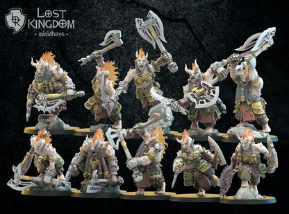 Berserker Unit | Infernal Dwarves | Lost Kingdom Miniatures |