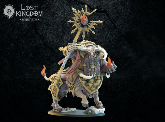 Kassuth Fireshaper, Taurukh Sorcerer | Infernal Dwarves | Lost Kingdom Miniatures |