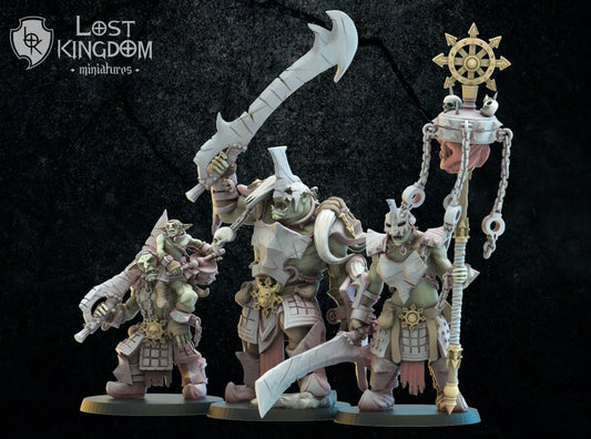 Urk Slave Command Group | Greenskins | Infernal Dwarves | Lost Kingdom Miniatures