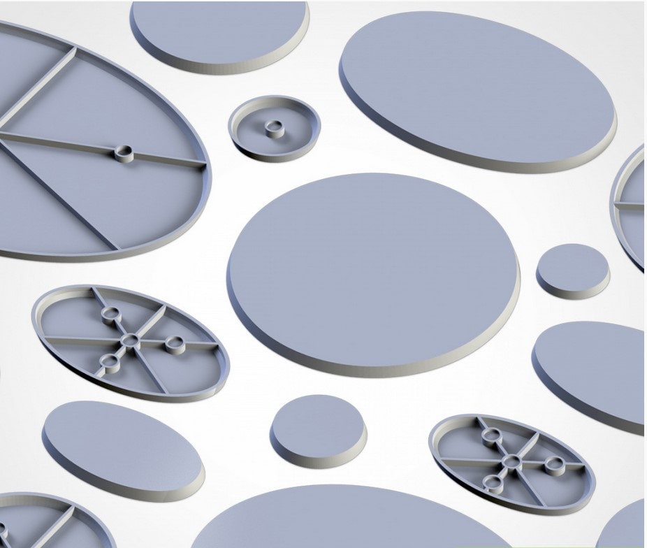 Round Base Panel Round Miniature Bases | 25-130mm Magnetic | Coveted Forge