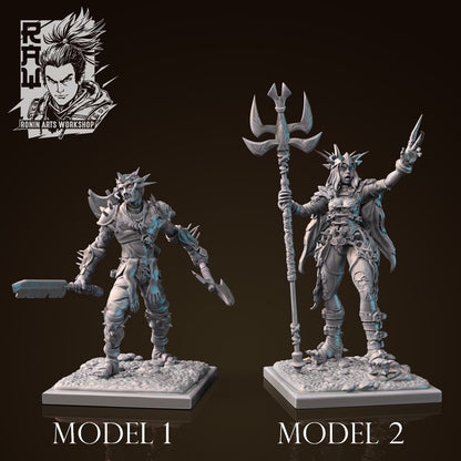 Buran and Shibel | Marauders | Resin 3D Print | Miniature | DnD | Pathfinder | Ronin Arts Workshop