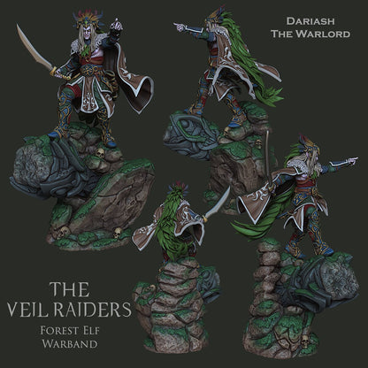 Wood Elf Warband | The Veil Raiders | Resin 3D Printed Miniature | Ronin Arts Workshop