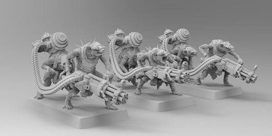 Ratmen Gatling Gun Team | Ratmen | Resin 3D Printed Miniature | EmanG