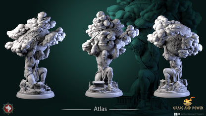 Atlas | Grace and Power | Resin 3D Printed Miniature | White Werewolf Tavern