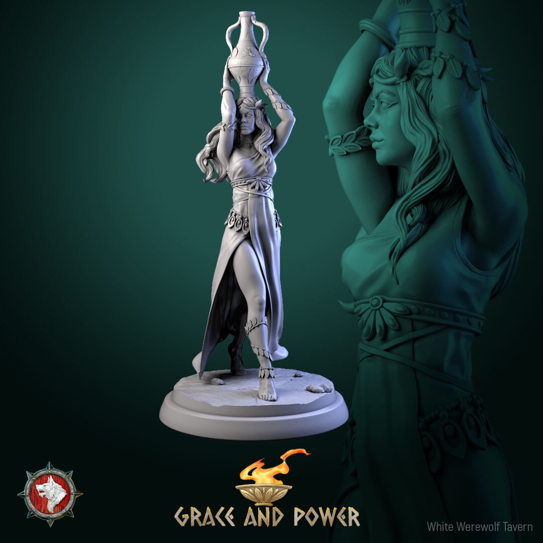 Hetairas Set | Grace and Power | Resin 3D Printed Miniature | White Werewolf Tavern | RPG | D&D | DnD