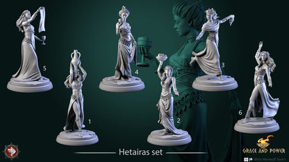 Hetairas Set | Grace and Power | Resin 3D Printed Miniature | White Werewolf Tavern | RPG | D&D | DnD