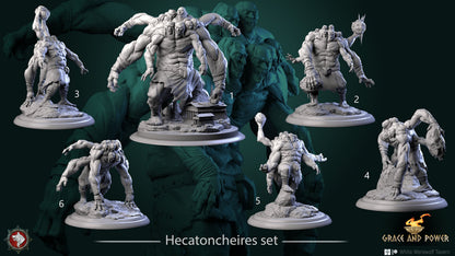 Hecatoncheires Set | Grace and Power | Resin 3D Printed Miniature | White Werewolf Tavern | RPG | D&D | DnD