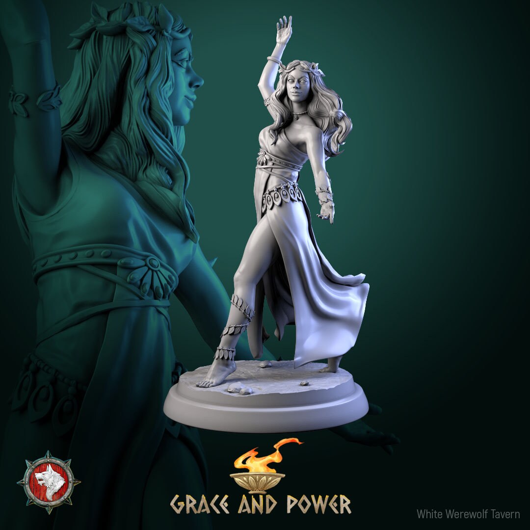 Hetairas Set | Grace and Power | Resin 3D Printed Miniature | White Werewolf Tavern | RPG | D&D | DnD