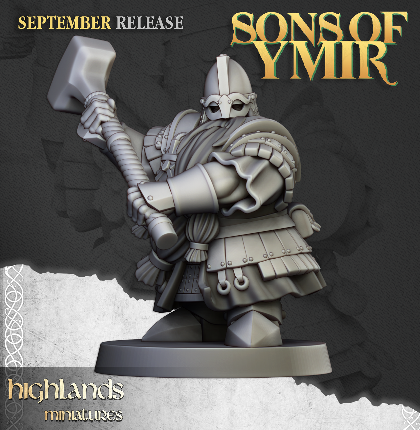 Dwarf Kingsguard pose 2 with great hammer