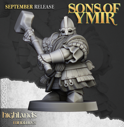 Dwarf Kingsguard pose 2 with great hammer