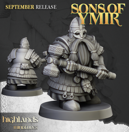 Dwarf Kingsguard pose 3 with great hammer