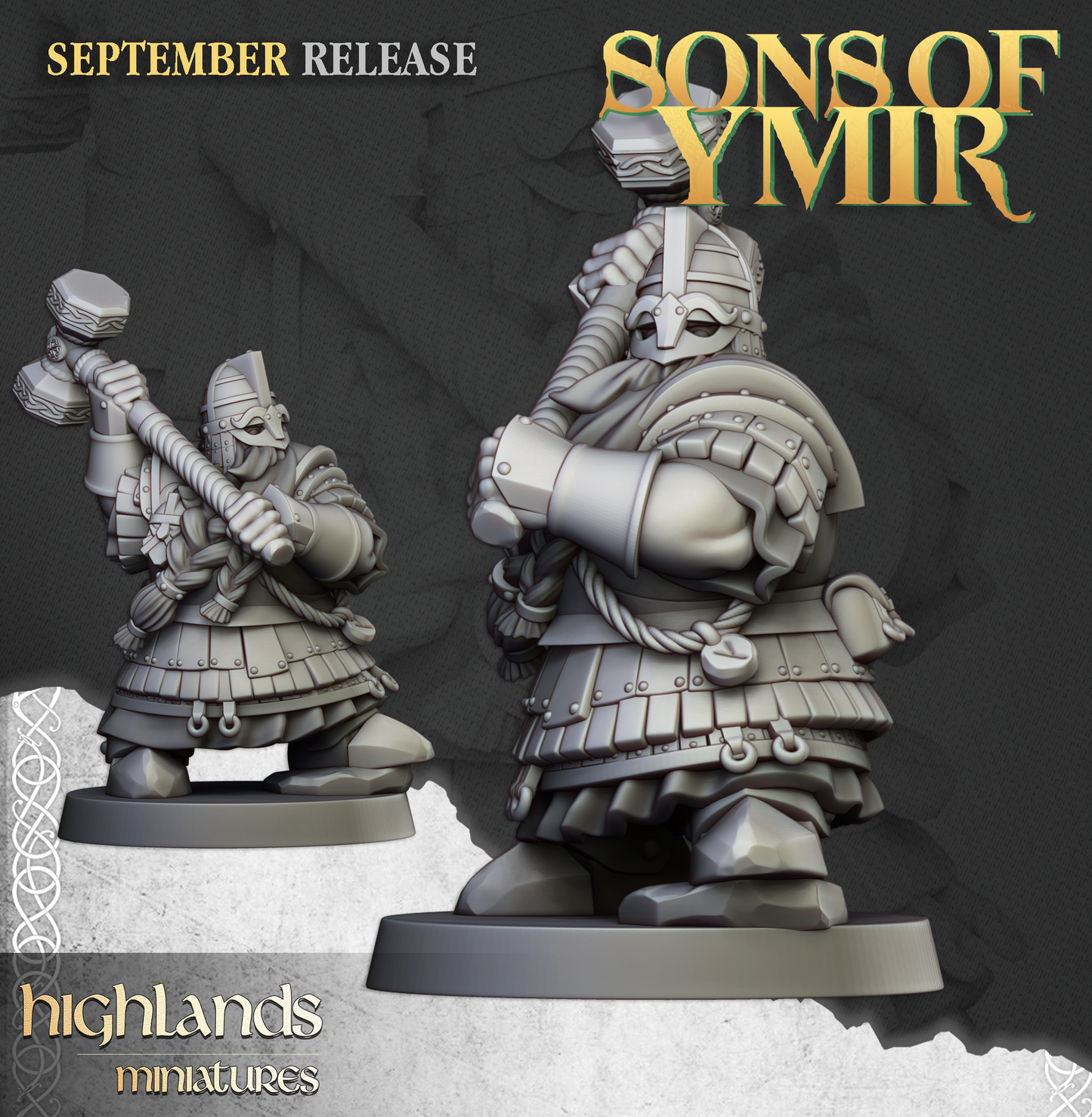 Dwarf Kingsguard pose 4 with great hammer