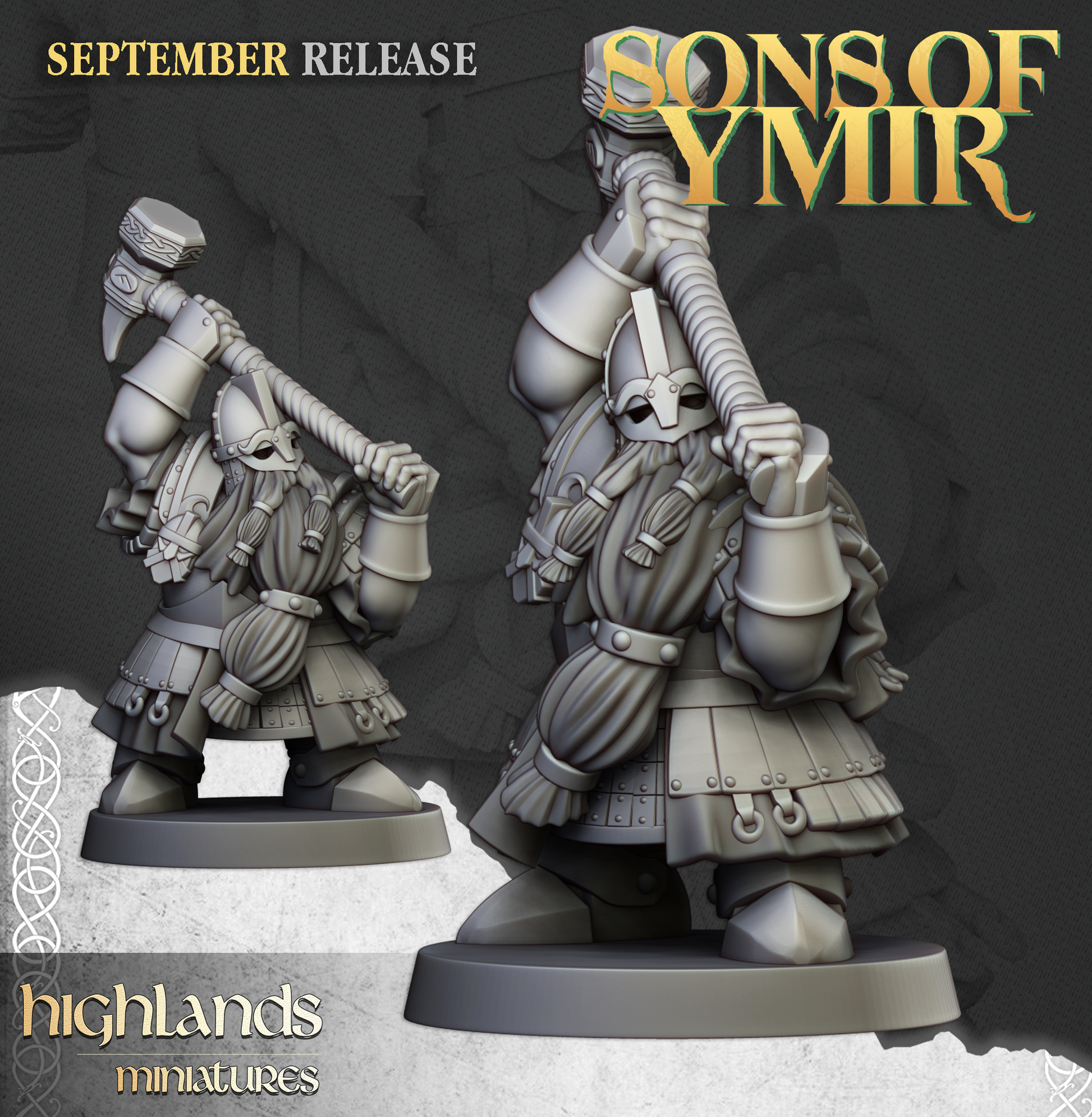 Dwarf Kingsguard pose 5 with great hammer