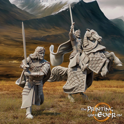 King Aranglor – On Foot and Mounted | Last Stand | MESBG | The Printing Goes Ever On