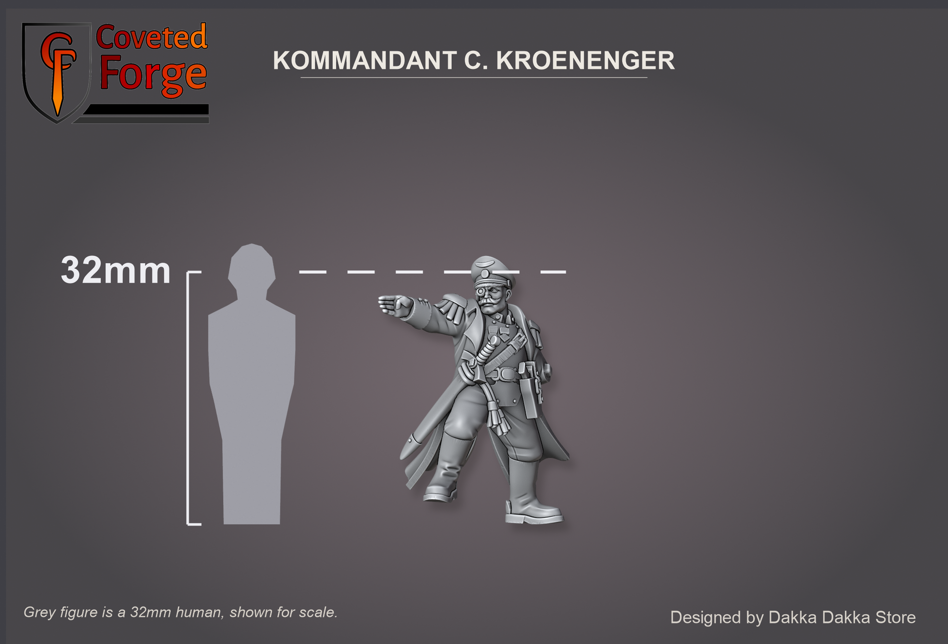 Kommandant C. Kroenenger 32mm scale reference figure