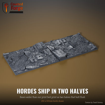Egyptian 250 x 100mm horde multibase printed as two halves that butt flush