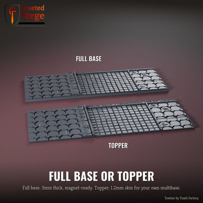 Royal Palace 125 x 50mm multibase as a full base and as a base topper, side by side