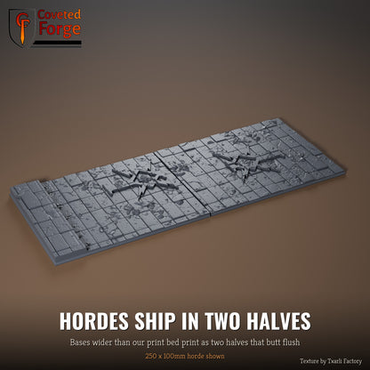 Ruined Palace 250 x 100mm horde multibase printed as two halves that butt flush