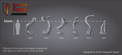 Scale reference: Kraken Tentacles at 32mm scale beside a 32mm human silhouette
