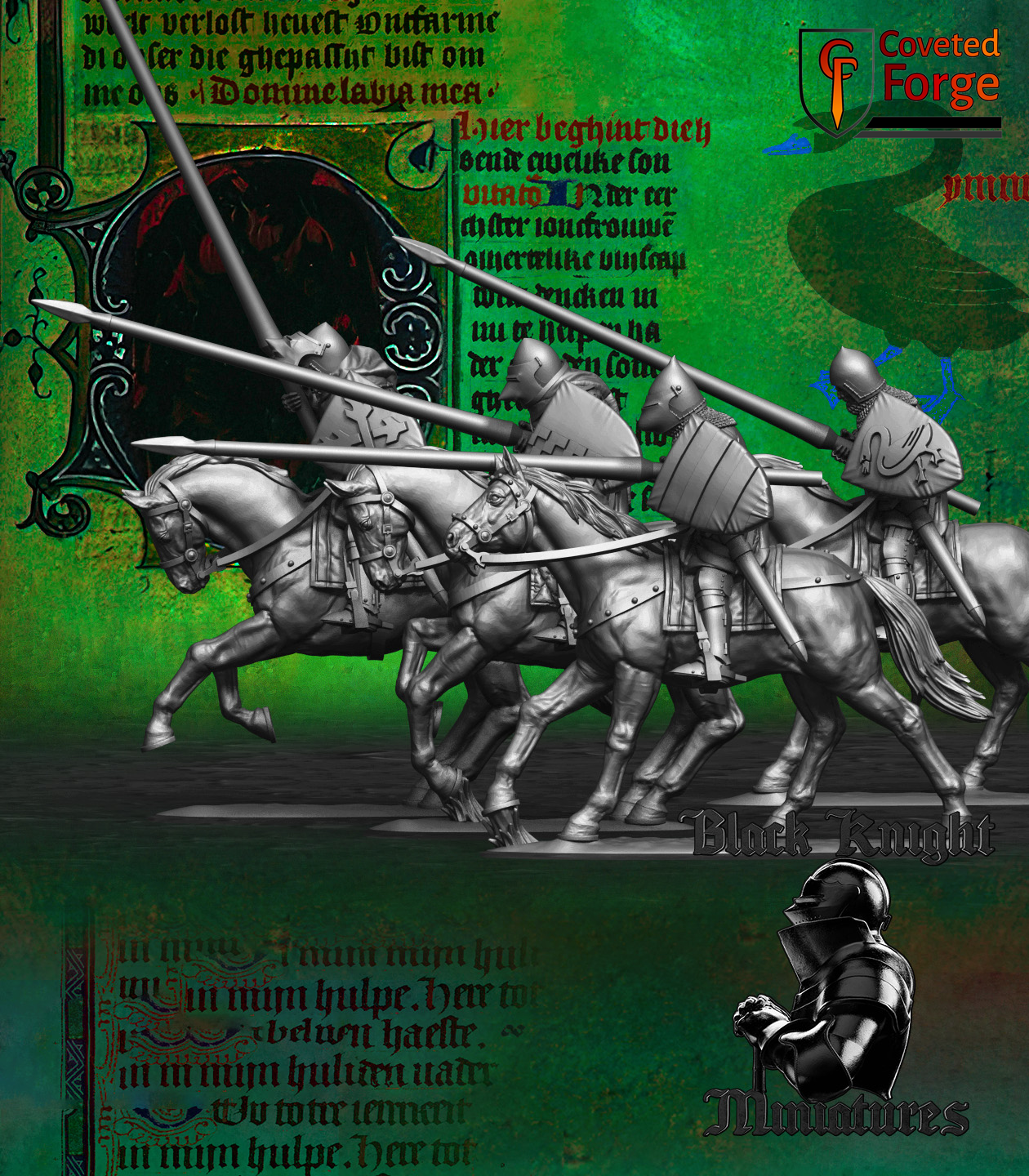 Hussite mounted lancers, dynamic angle