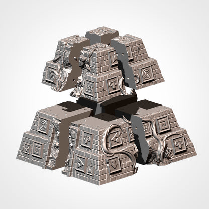 Pyramid: the eight sections, exploded view (Txarli Factory render)