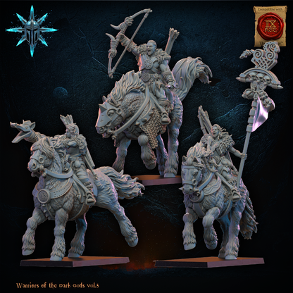 Alternate view of the barbarian horse archer command models