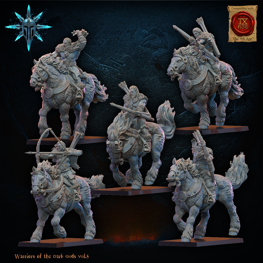 Detail of the mounted barbarian archers drawing their bows