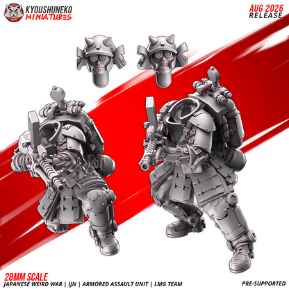 IJN Armored Assault Light Machine Gun Team, both models, rear view