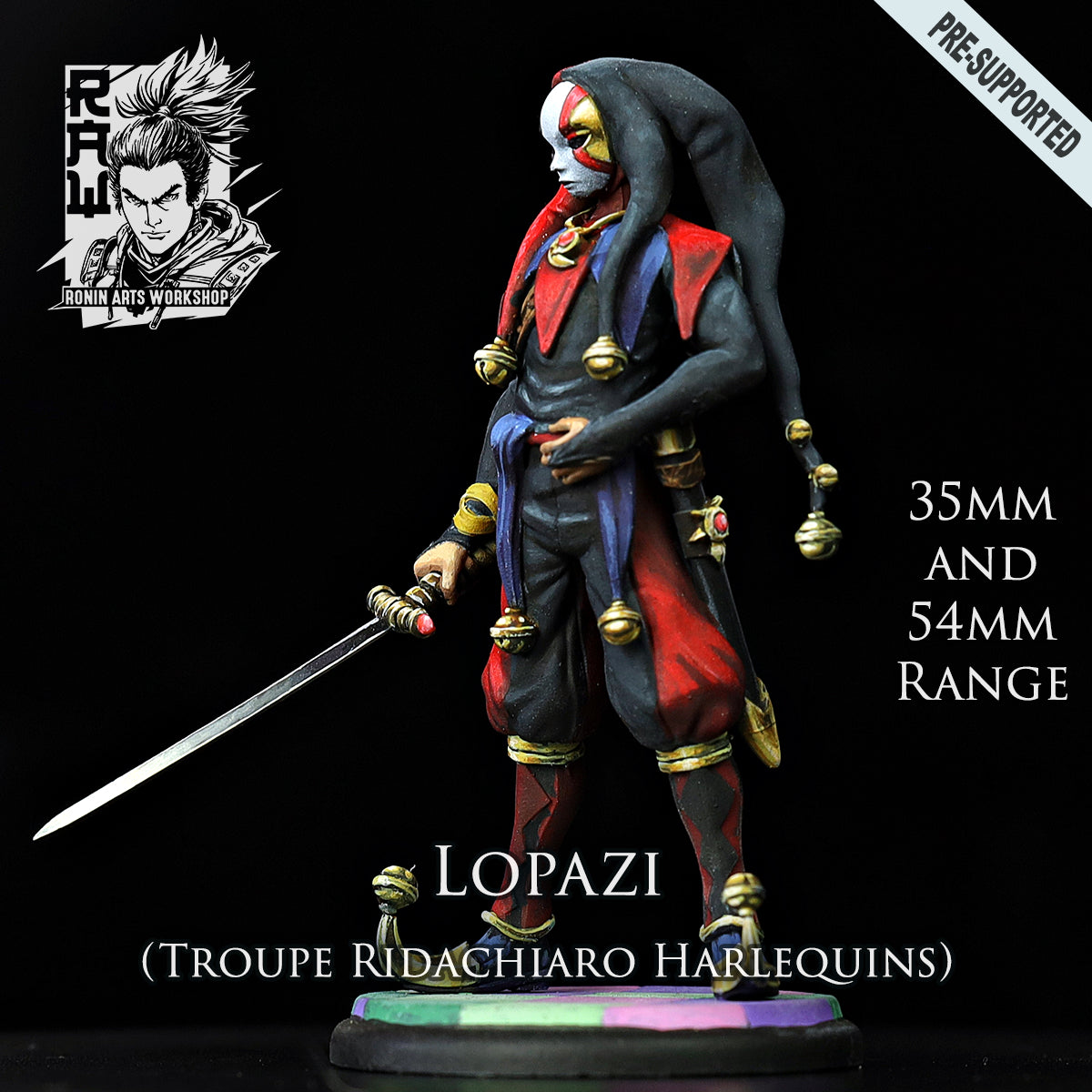 Lopazi - The Masked Death | Troupe Ridachiaro - Harlequins | Ronin Arts Workshop