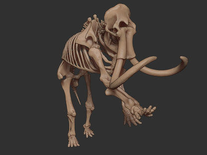 Skeletal Wooly Mammoth | 3 Poses | Extinct Animals | Limelight Miniatures