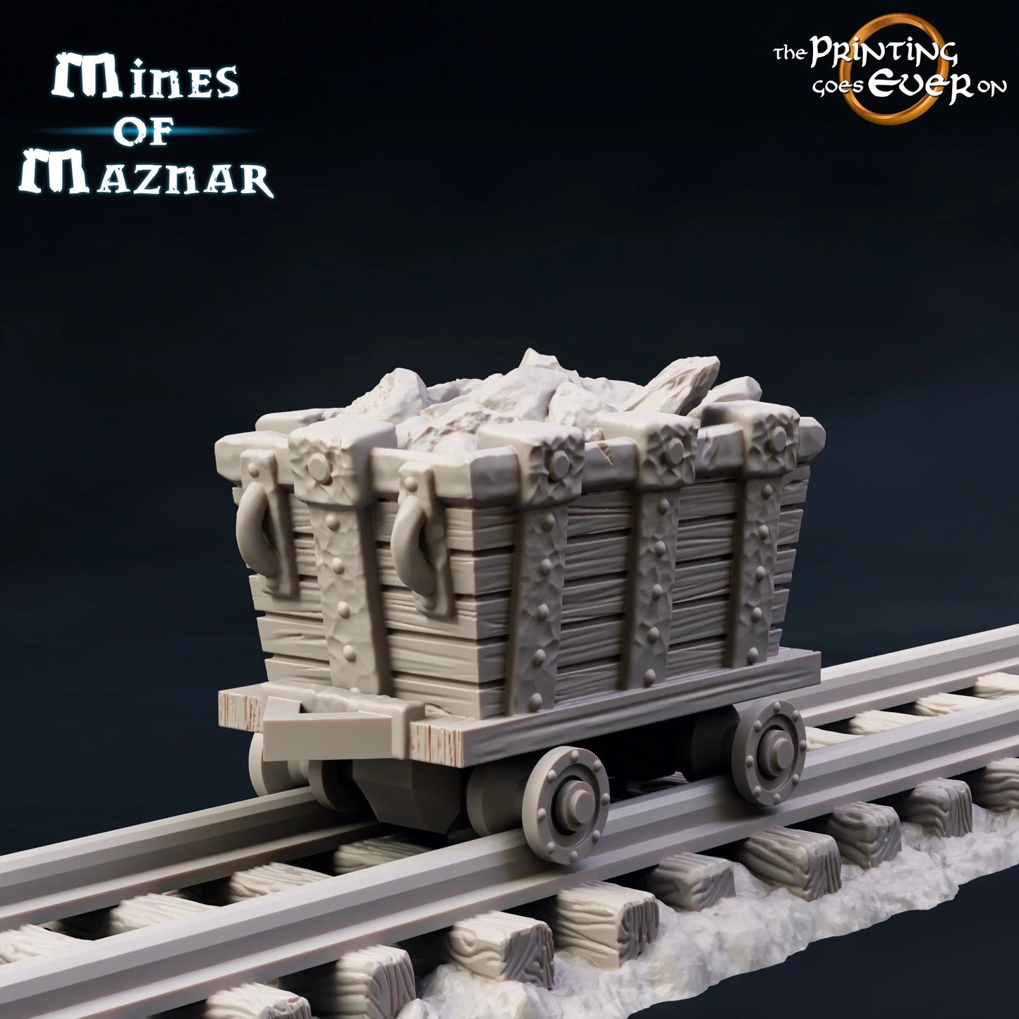 Dwarven Minecart with Rails | The Mines | Mines of Maznar  |  MESBG | The Printing Goes Ever On