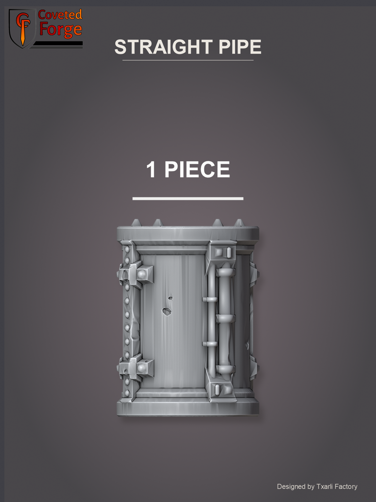 Straight Pipe, 1 piece (Coveted Forge render)