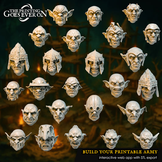 Bits - Goblin Heads | Goblin Hordes | The Printing Goes Ever On