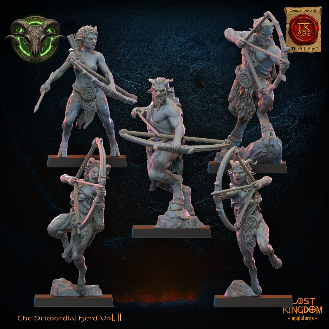 Mongrels, beastman skirmishers with bows and blades
