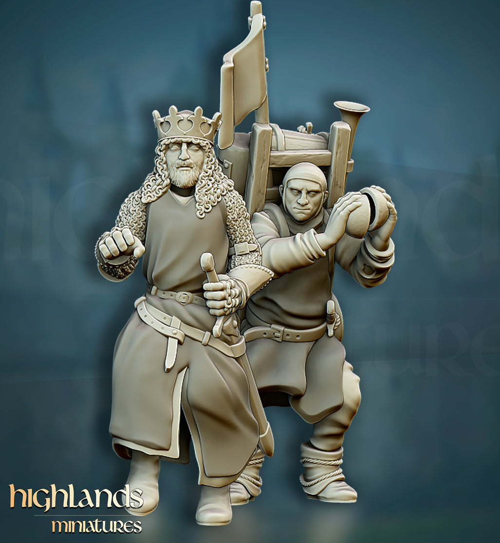 King Arthur and Patsy | Gallia, the Medieval Kingdom | Highlands Miniatures