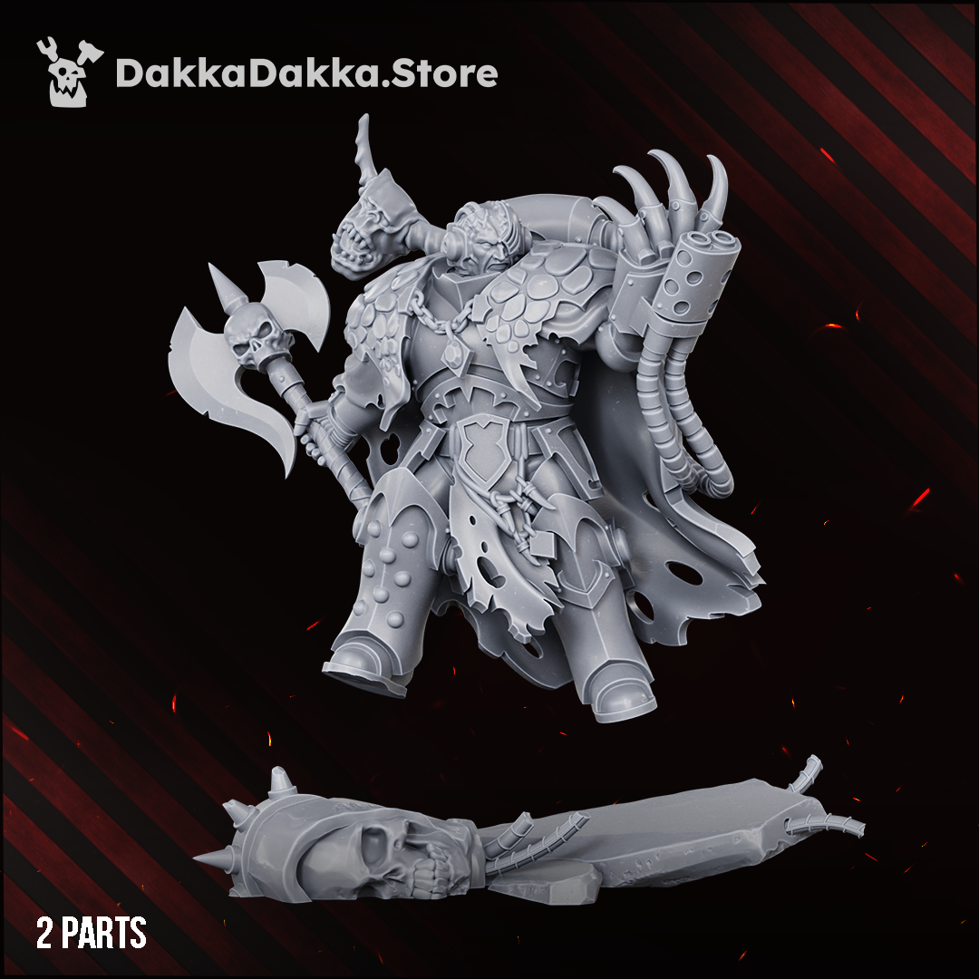 Morkidd Drake The Terrorstorm parts layout: the figure and the scenic base, Dakka Dakka Store render